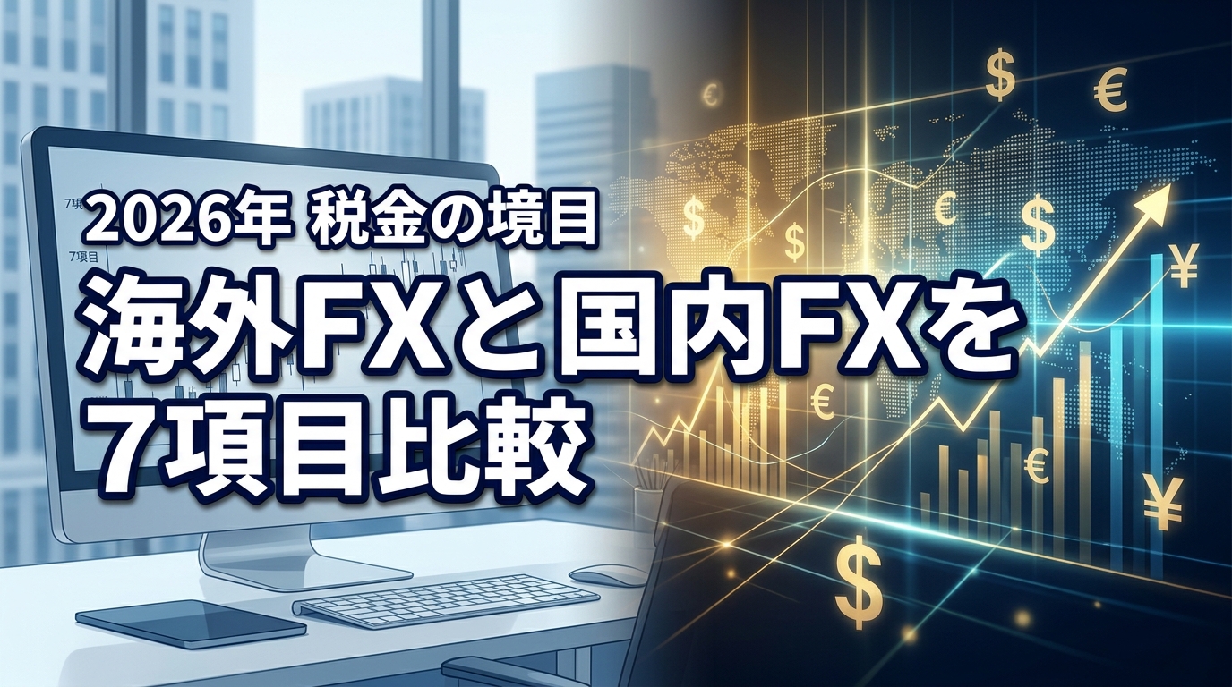 海外FXと国内FXを7項目で比較！いくら稼げば税金面で国内がお得？