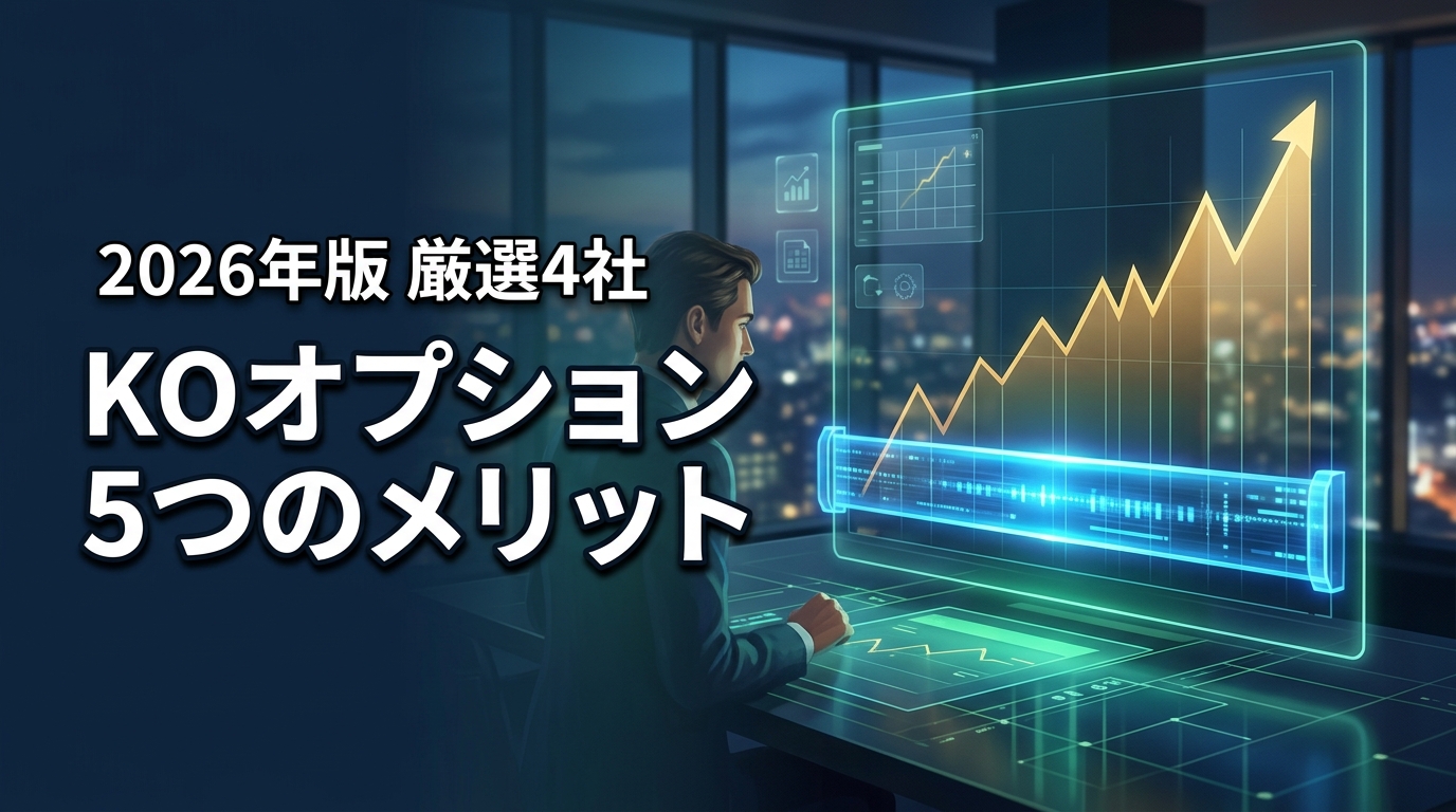 ノックアウトオプションのメリット5つ!FXとの違いやおすすめ証券会社4選