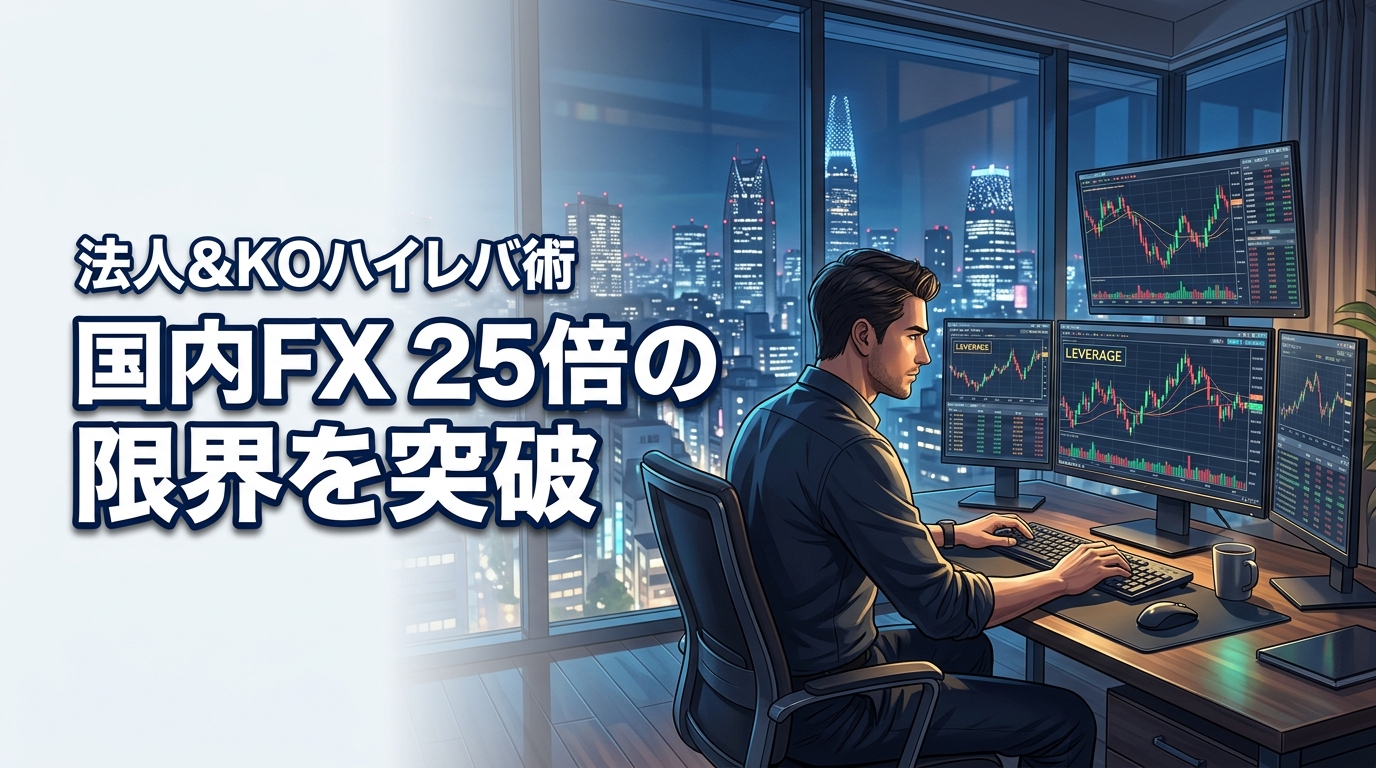 国内FXの25倍は限界?法人口座とKOオプションで国内ハイレバを狙うコツ