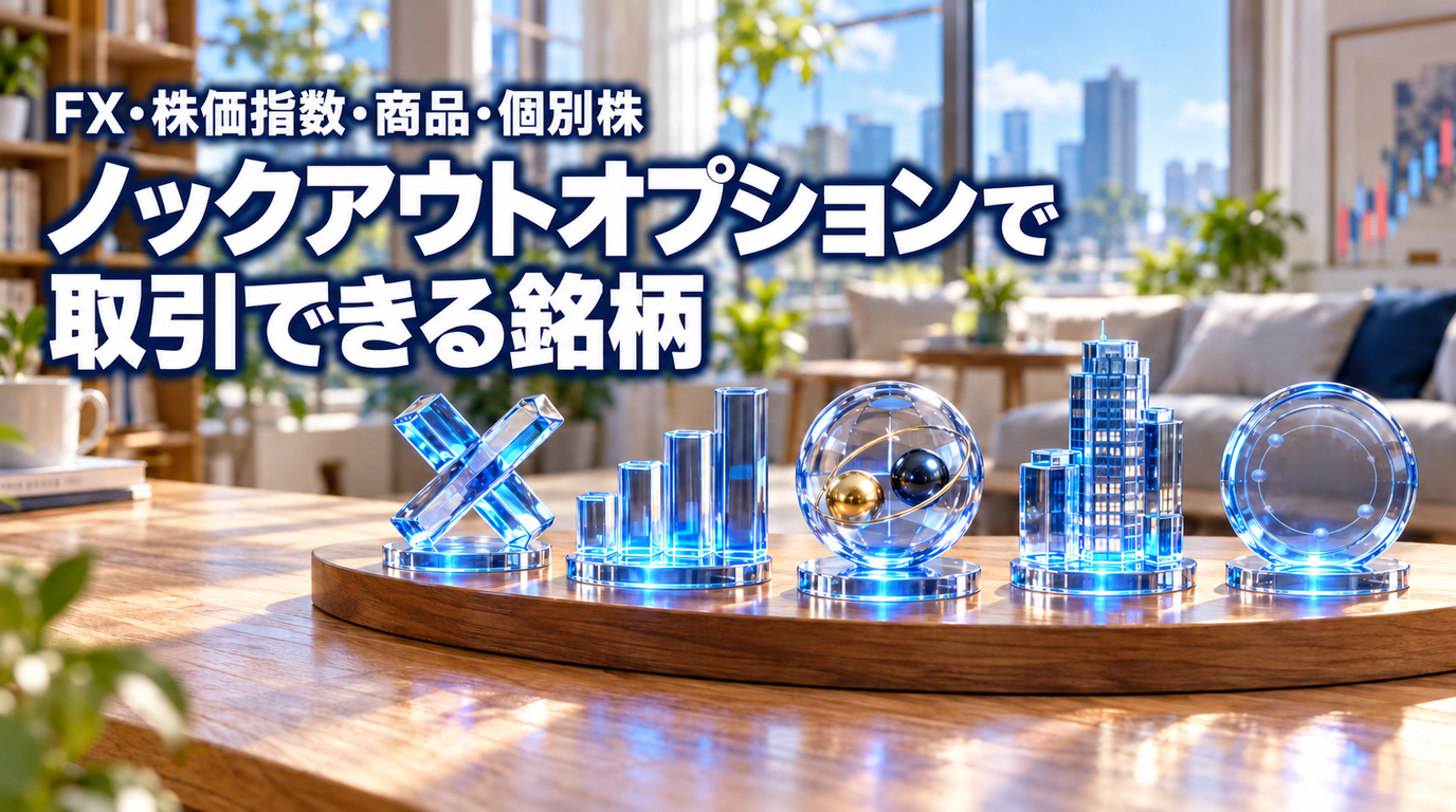 ノックアウトオプションで取引できる銘柄｜FX・株価指数・商品・個別株