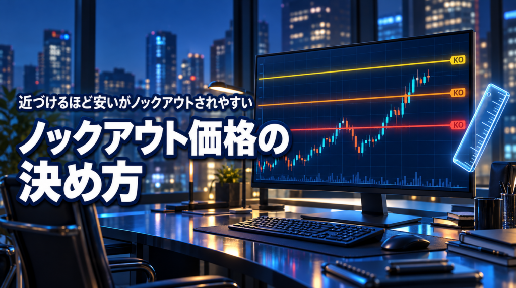ノックアウト価格の決め方｜近づけるほど安いがノックアウトされやすい