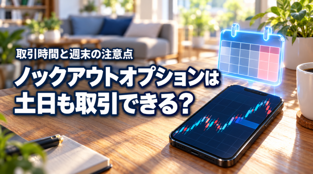 ノックアウトオプションは土日も取引できる？取引時間と週末の注意点