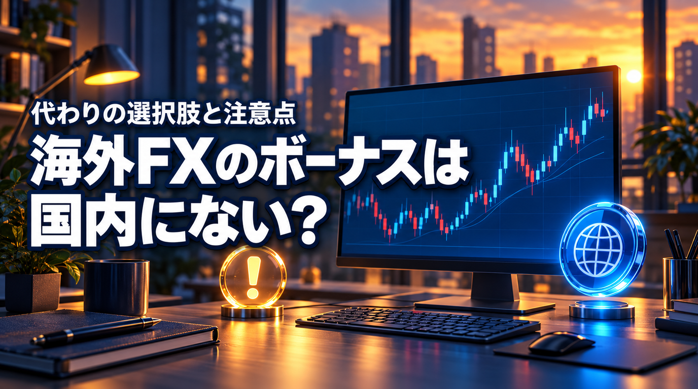海外FXのボーナスは国内にない？代わりの選択肢と注意点