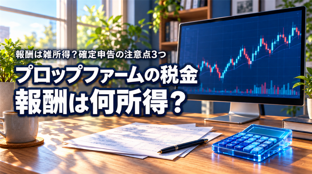 プロップファームの税金｜報酬は何所得？確定申告の注意点3つ
