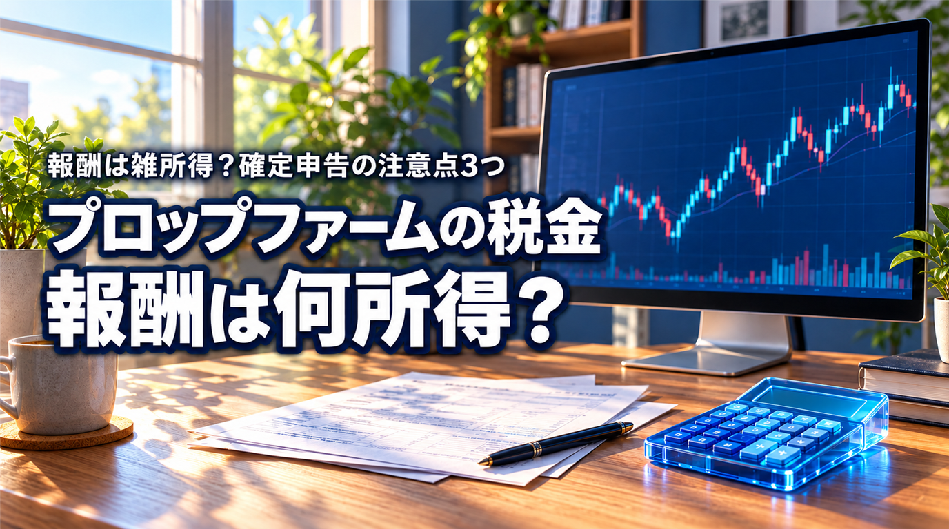 プロップファームの税金｜報酬は何所得？確定申告の注意点3つ