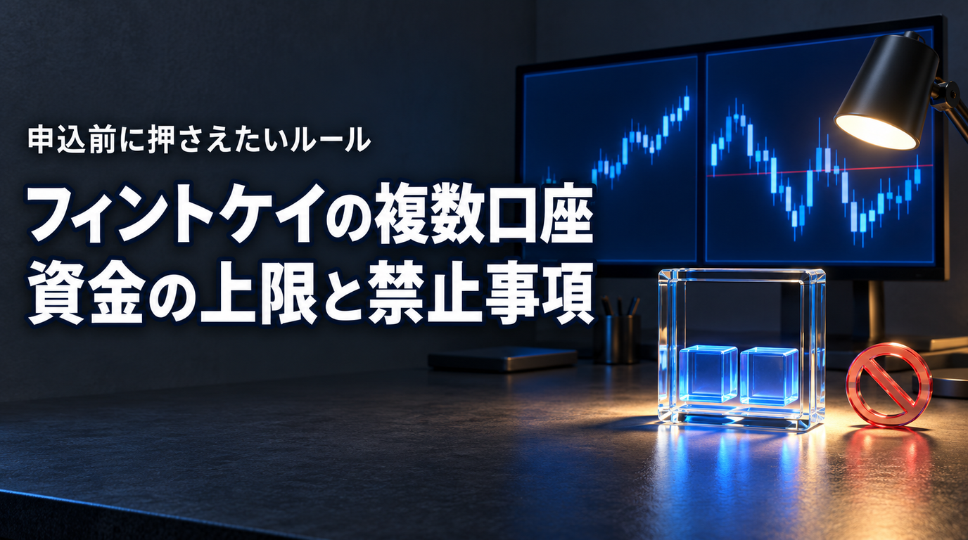 フィントケイの複数口座｜資金の上限と禁止されていること