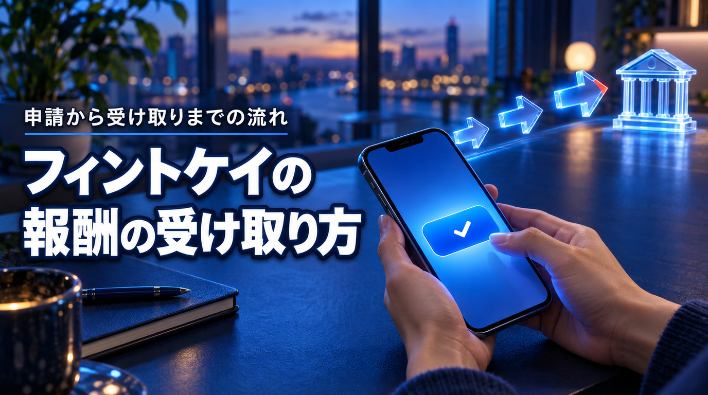 フィントケイの報酬の受け取り方｜申請の条件・受取方法・手数料