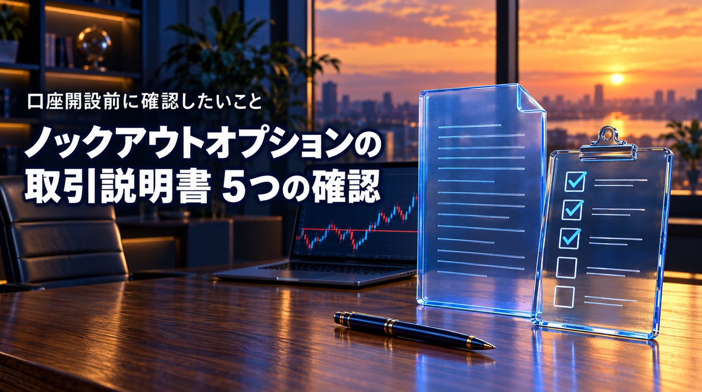 ノックアウトオプションの取引説明書｜口座開設前に確認したい5項目