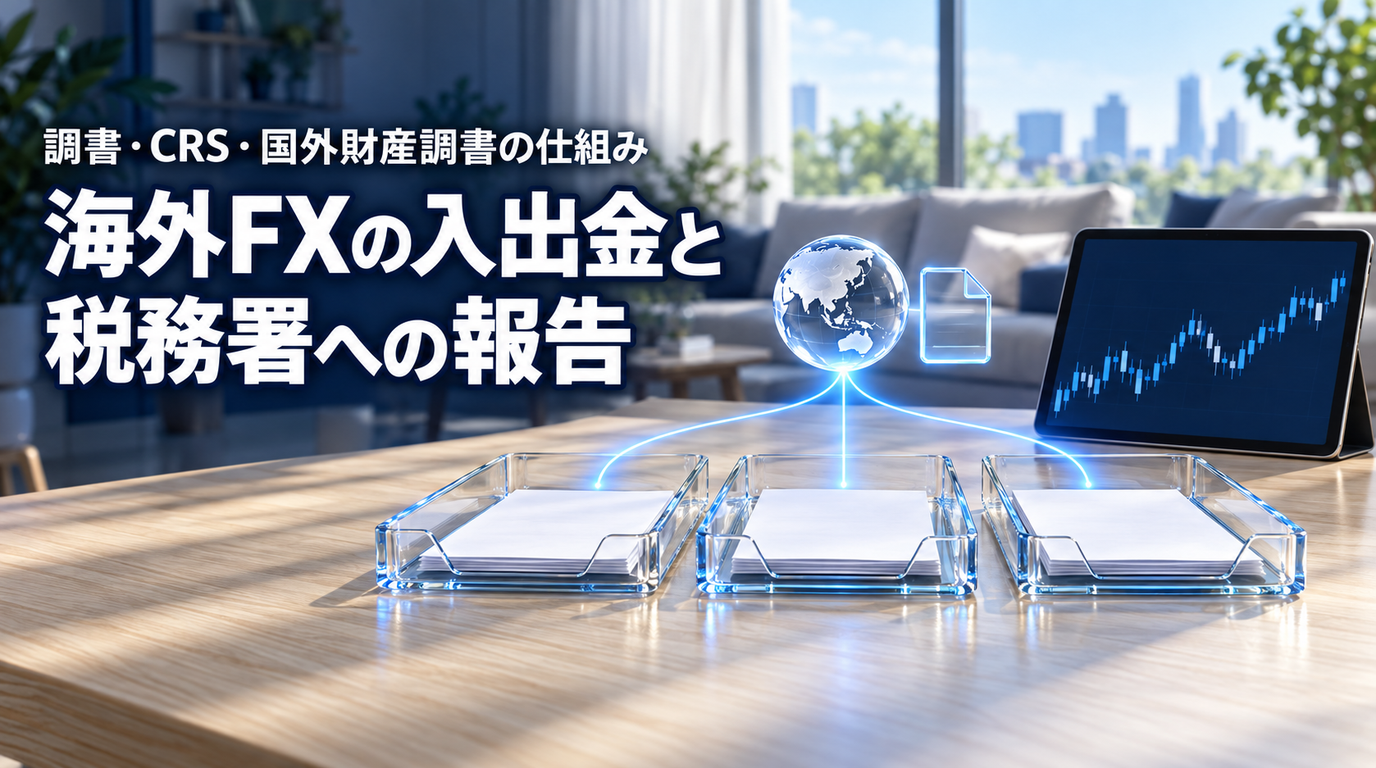 海外FXの入出金と税務署｜国外送金等調書・CRS・国外財産調書の仕組み
